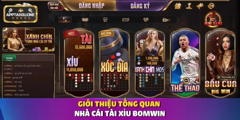 Bomwin – Cổng Game Tài Xỉu Đỉnh Cao Với Giao Diện Sống Động